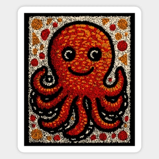 The Octopus | A Stained Glass Art Graphic Magnet